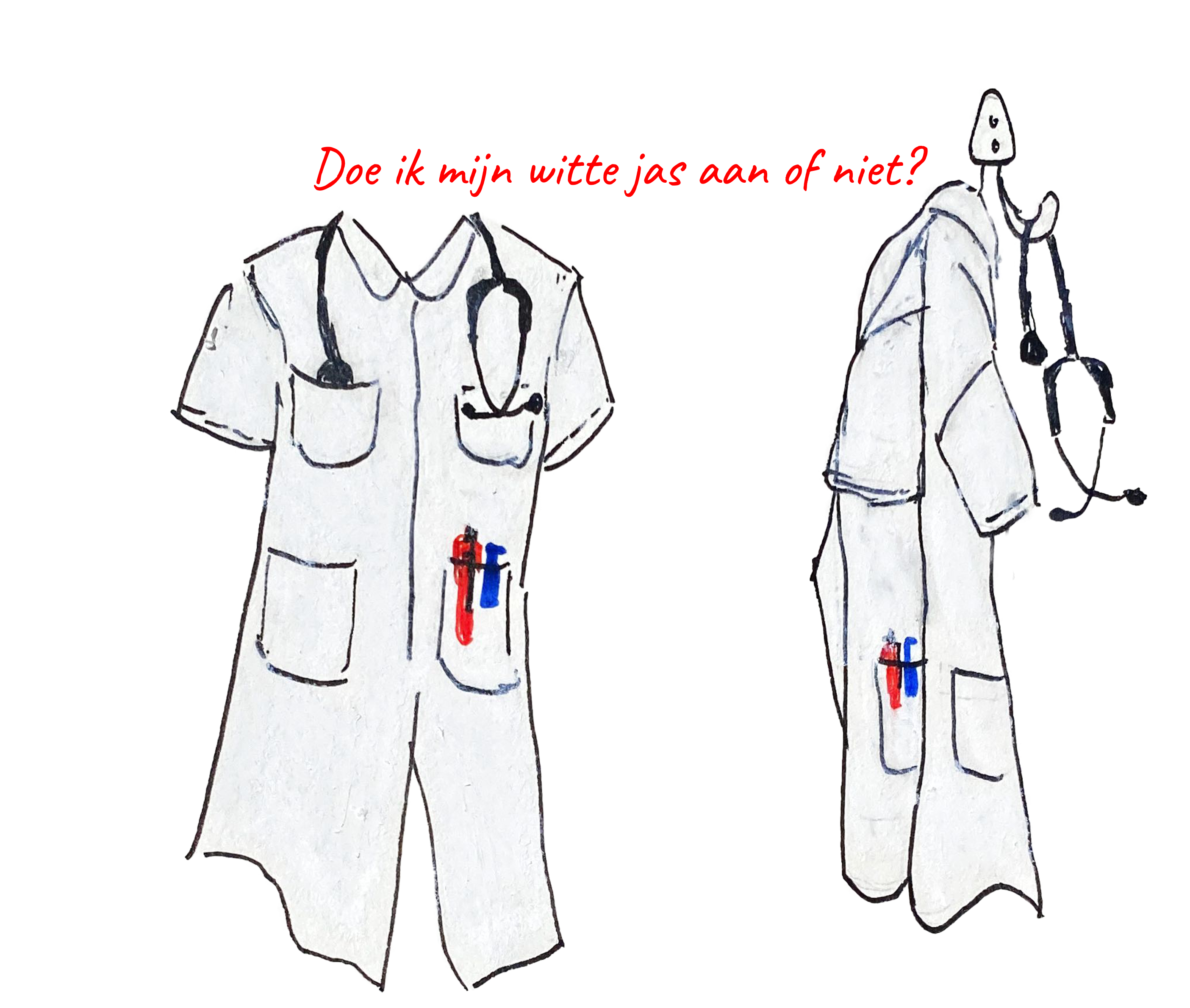 witte jassen met caveat